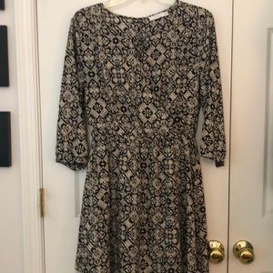 Black and Tan 3/4 sleeve dress